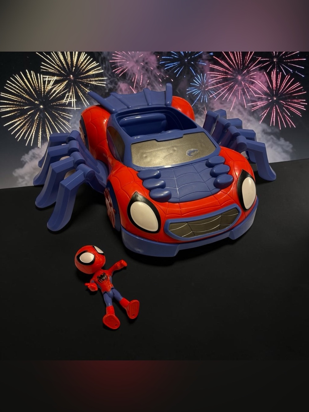 Marvel Spidey Amazing Friends Ultimate Web Crawler Toy Car & Action Figure 4”